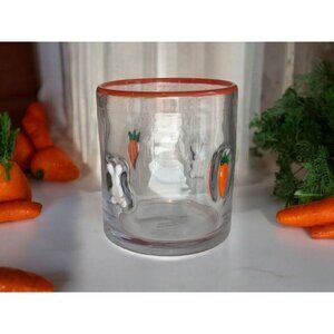 New Glass easter Bunny / Carrot Tumbler Beverage Cocktail Glasses Cup